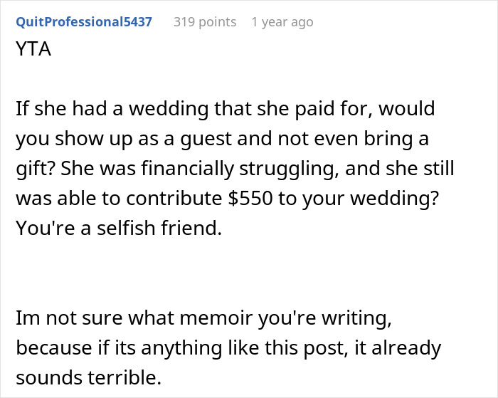 Woman Called “Selfish” For Refusing To Help Fund Friend’s Wedding, People Agree With The Bride