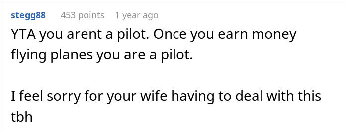 Wife Forced To Sleep On Couch After Refusing To Call Husband A Pilot As He’s Never Flown A Plane