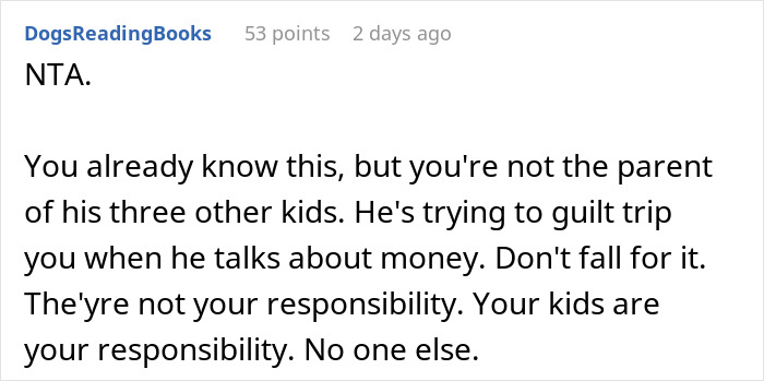 “AITA For Reminding My Ex I’m Only Responsible For Our Children And Not All Of His Kids?”