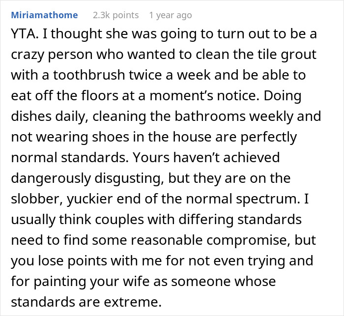 “She Packed A Bag”: Man Blows Off Wife’s Cleaning Demands, She Finally Loses It