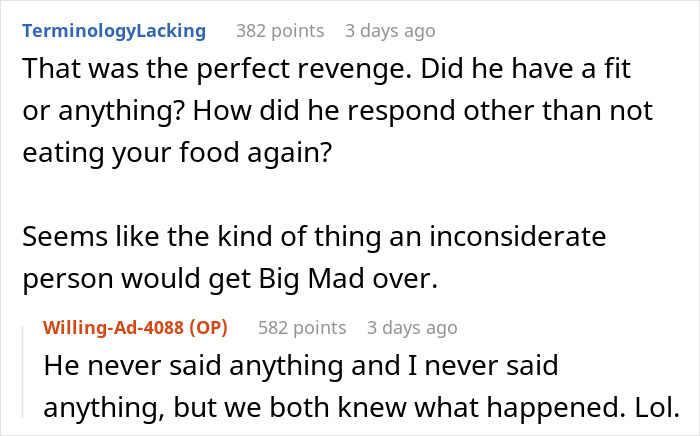 "They Never Asked And They Always Ate Everything": Woman Gets Revenge On Roommate