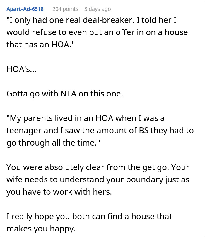 Wife Tries To Trick Spouse Into Buying Her 'Dream House,' He Says No Since HOA Is A Red Flag