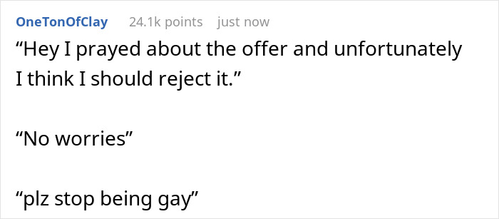 Man Starts Pushing His Beliefs On His Office Manager By Text After Learning They’re Gay