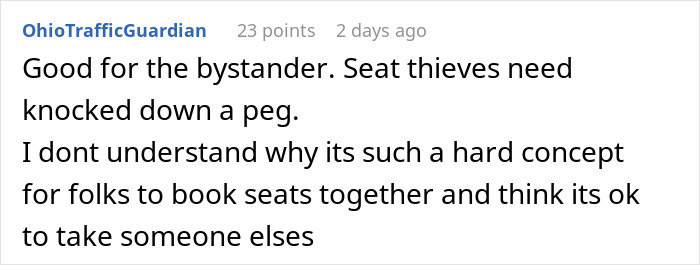 Man Tries To Make A Woman Give Up Her Husband’s Seat For Him Until Another Passenger Humbles Him