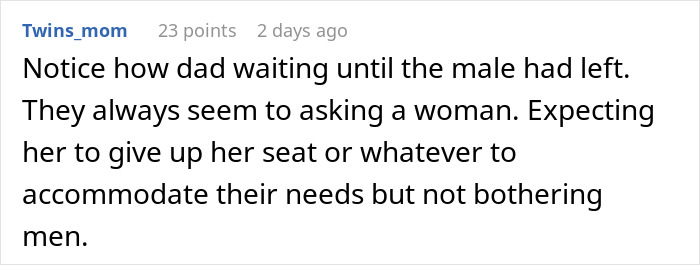 Man Tries To Make A Woman Give Up Her Husband’s Seat For Him Until Another Passenger Humbles Him