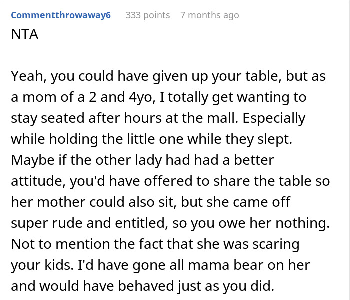 “She’s Scaring My Kids”: Entitled Woman Wants A Table, Tries Taking It From The Wrong Person