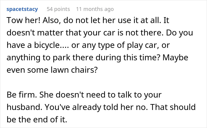 Neighbor’s Mom Feels Entitled To Parking Spot, Homeowner Prepares For Showdown