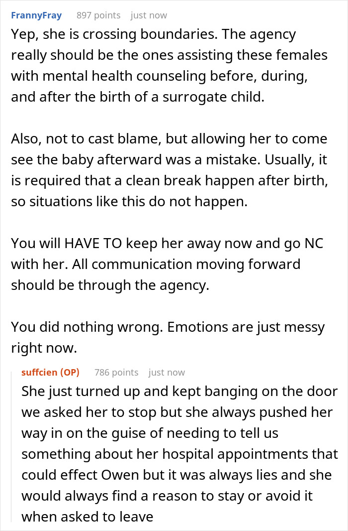 “[Am I The Jerk] For Cutting Off My Surrogate After She Made Me and My Husband Feel Uncomfortable?”