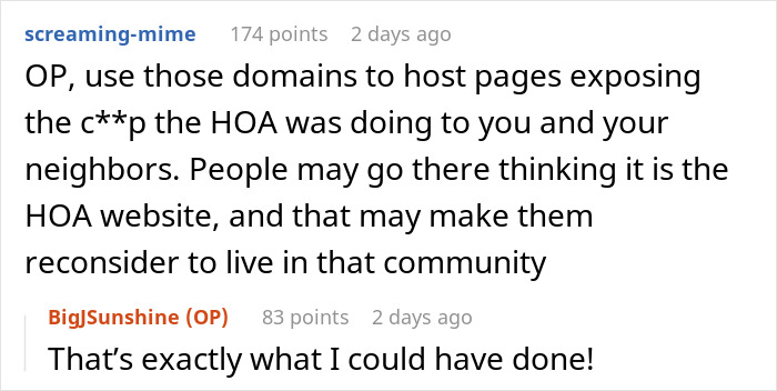 Woman Buys All Domains Of Unit Before Moving Out As Petty Revenge On HOA: “Kick Dirt, Or Pay Me”