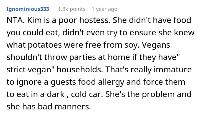 Party Host Expects Guest To Eat Their Food In Their Car, Is Upset They Caused Drama By Leaving