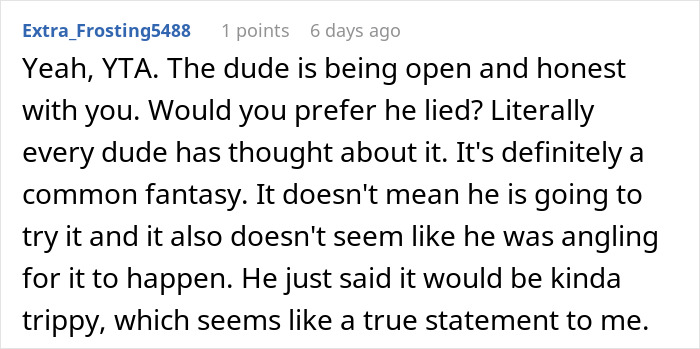 Man’s “Fantasy” Makes Girlfriend Sick To Her Stomach, Now She Feels “Horrible” For Dumping Him