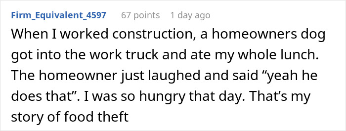 Coworkers Unite In Teaching Food Thief A Lesson, End Up With A Nasty Spectacle