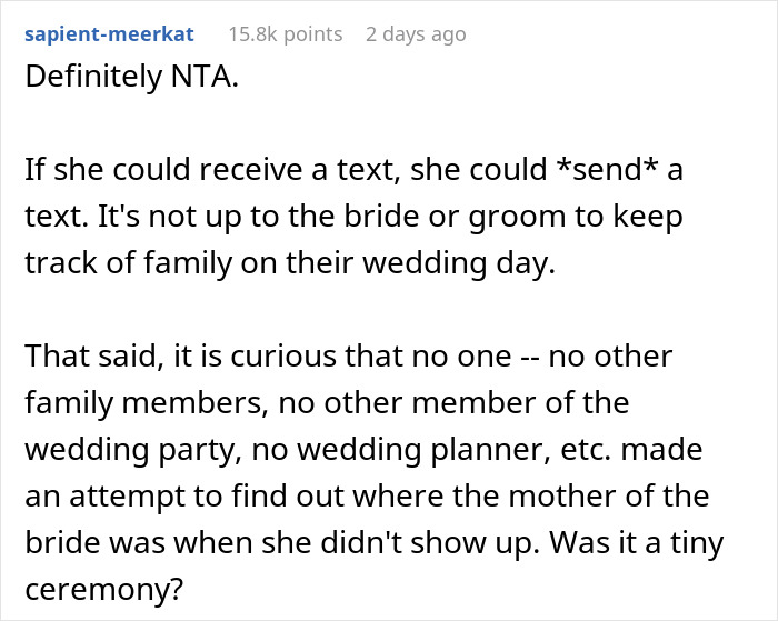 Bride’s Mom Values Appearance So Much She Misses Daughter’s Wedding Ceremony, Gets Angry With Her