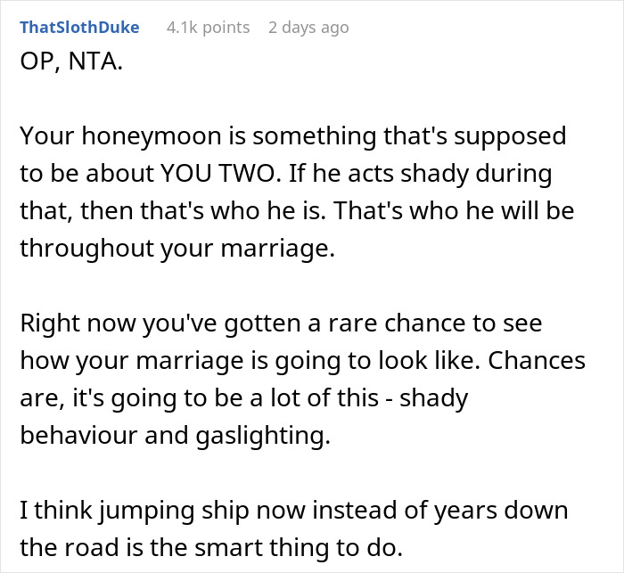 “Would I Be The Jerk If I Ended My Marriage On The Day We Got Back From Our Honeymoon?”