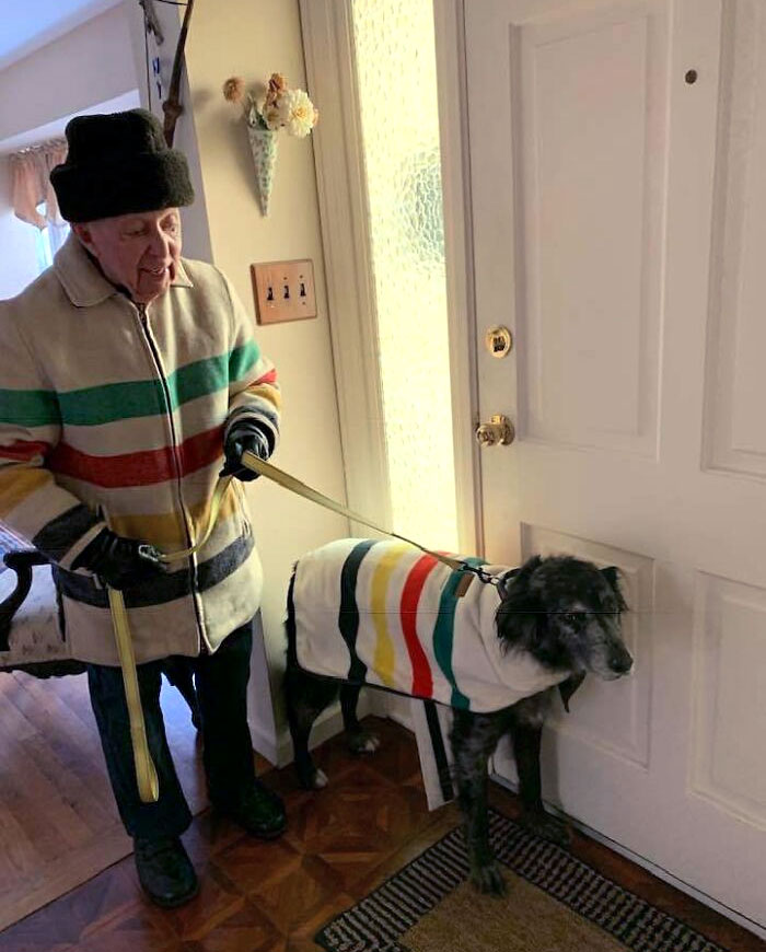 My Grandpa And His Old Friend Wynton (Marsalis) Braving The Cold