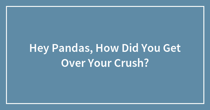 Hey Pandas, How Did You Get Over Your Crush? (Closed)