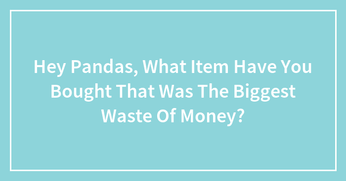 Hey Pandas, What Item Have You Bought That Was The Biggest Waste Of Money? (Closed)