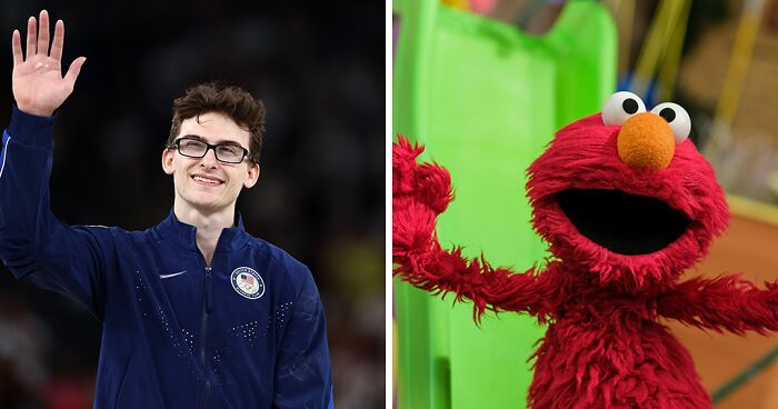 Nerdy Pommel Horse Guy’s Wholesome Interaction With Elmo Is Going Viral