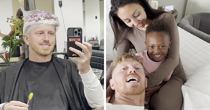 Kid Wants To Cut His Curls So He Can Look More Like Dad, Gets Surprised When Dad Gets Perm Instead