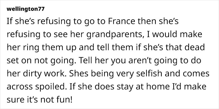  Mom Worries About Canceling Family Trip To France After Entitled 17YO Suddenly Decides Not To Go