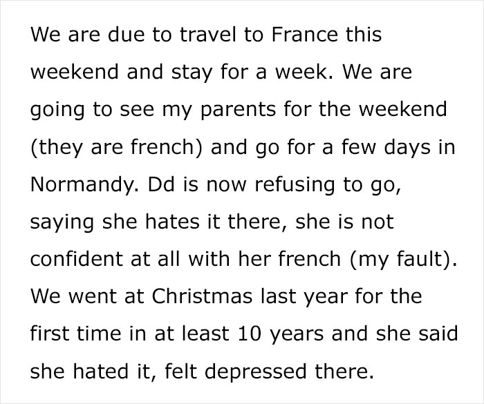  Mom Worries About Canceling Family Trip To France After Entitled 17YO Suddenly Decides Not To Go