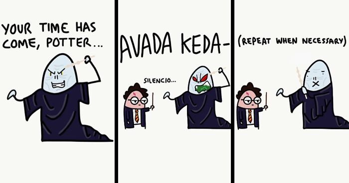 My 20 Funny Comics Showcasing Absurd Tactics To Take Down Voldemort