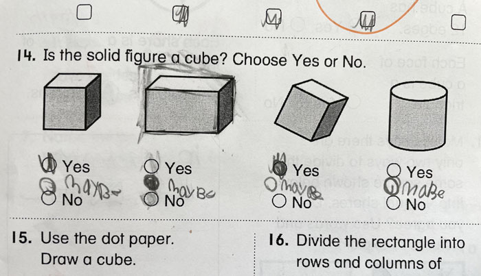 One Of My Students Added Another Choice To Choose From On A Test