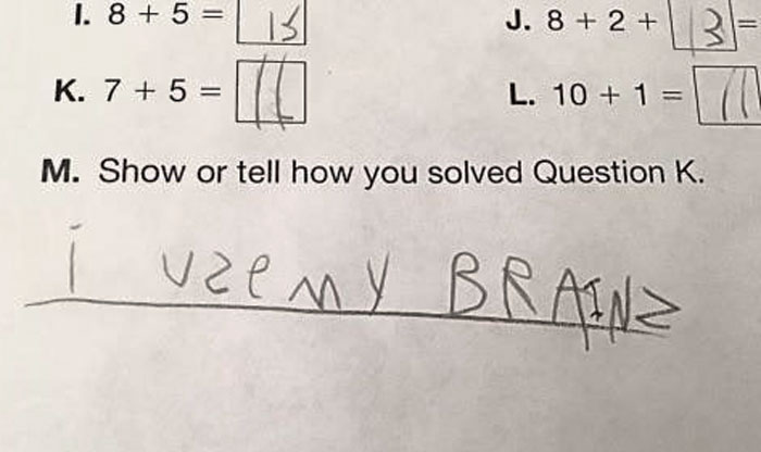 My Nephew’s Homework When He Was 8