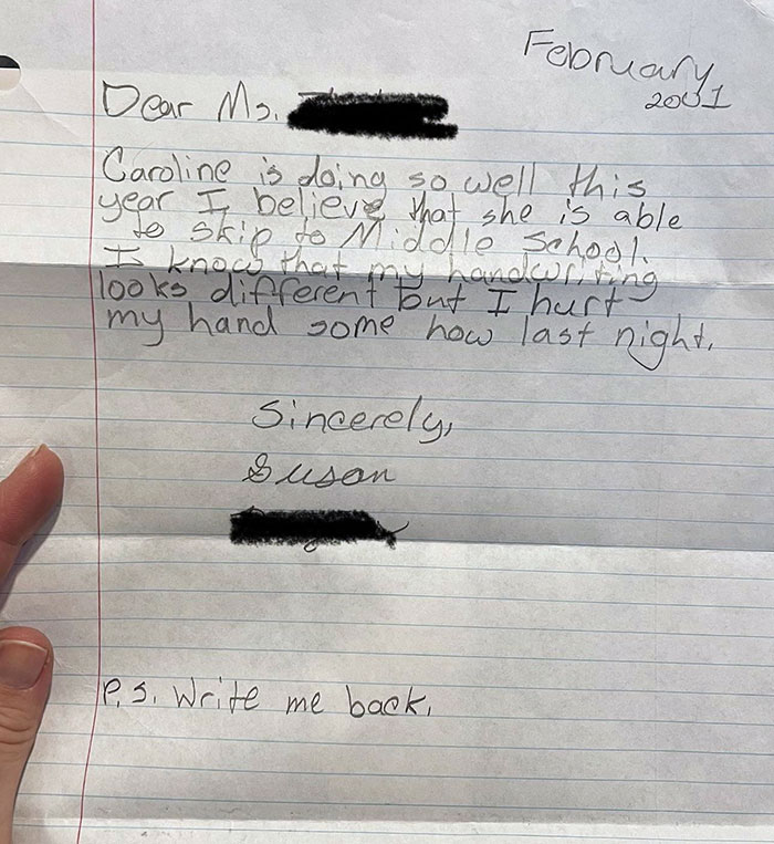 I Forged This Letter To My Mom Pretending To Be My 4th Grade Teacher, An Absolute Classic