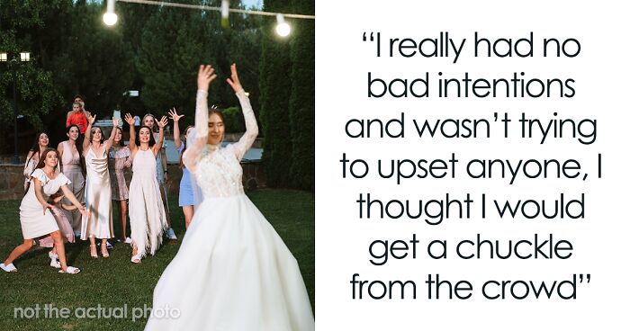 Guy Thinks It’d Be Funny To Ruin Bouquet Toss At GF Sister’s Wedding, Nobody Laughs