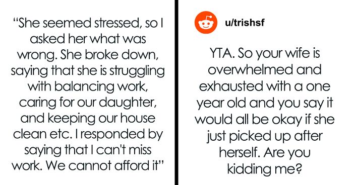 Wife Works Full-Time While Raising 1YO, Told To Do More After Letting Husband Know She’s Fed Up