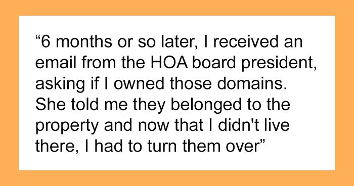 Woman Buys All Domains Of Unit Before Moving Out As Petty Revenge On HOA: “Kick Dirt, Or Pay Me”