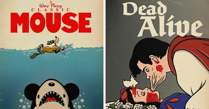 39 Classic Cartoons Reimagined As Terrifying Popular Horror Scenes By This Artist (New Pics)