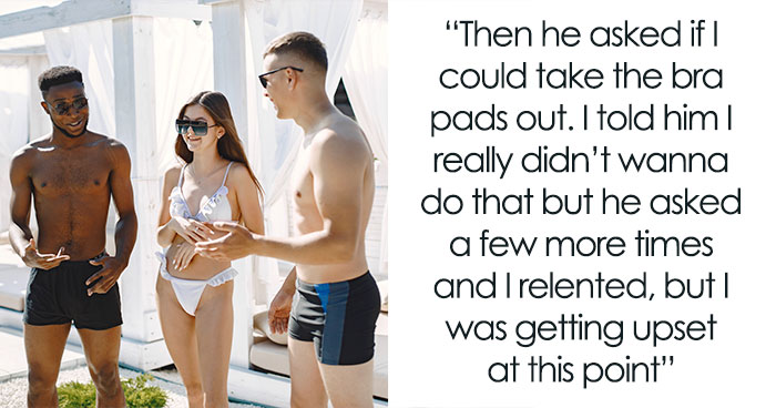 Man Forces Wife To Wear Revealing Bikini For His B-Day Pool Party, Backtracks But It’s Too Late