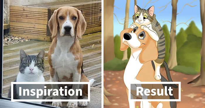 22 Adorable Pet Portraits In Disney Style By This Artist (New Pics)