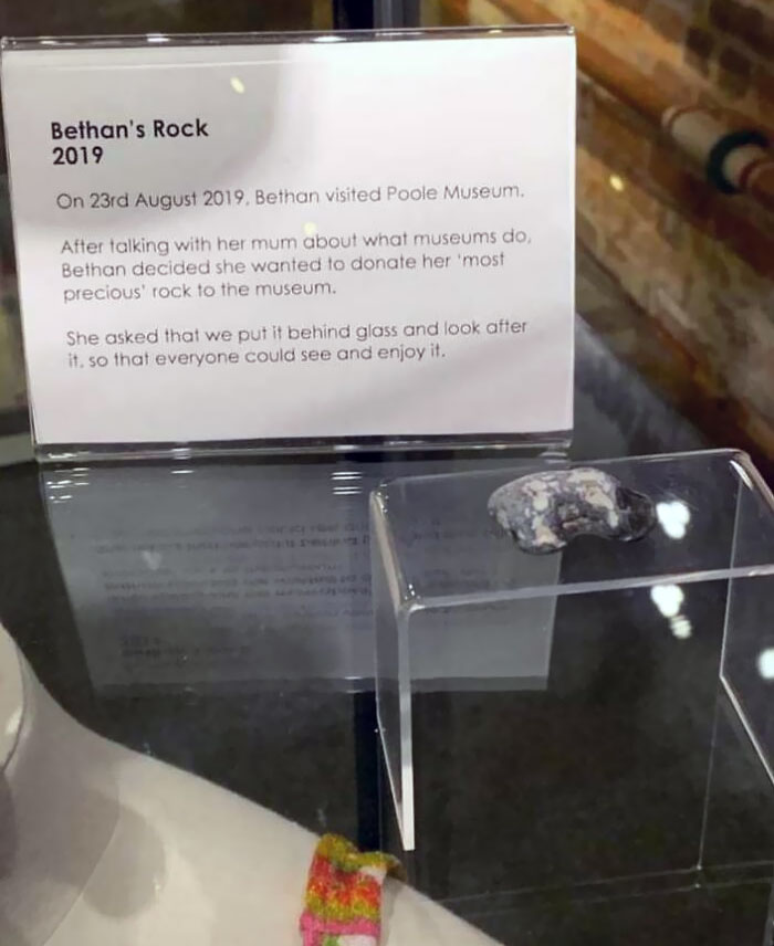 This Little Girl's Rock Displayed In My Local Museum