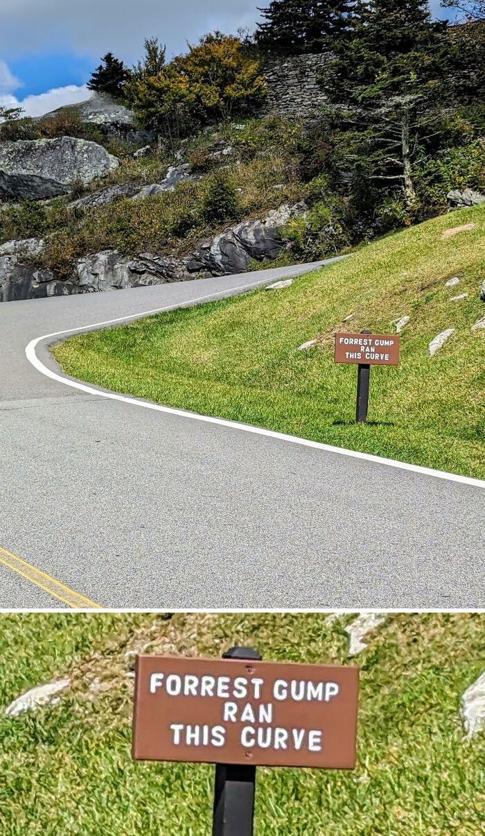 Forrest Gump corrió por esta curva