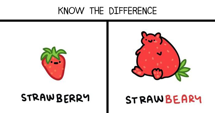 22 Illustrations Highlighting The Funny Differences Between Words That I Created