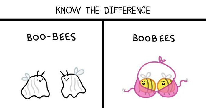 22 Illustrations Highlighting The Funny Differences Between Words That I Created