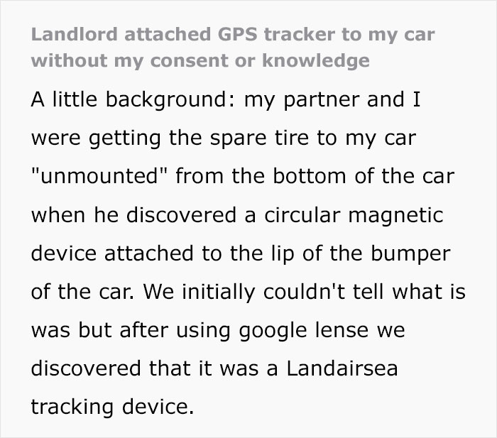 Landlord Accused Of Tracking Woman’s Car, Story Takes A Dark Turn When He Proves He’s Innocent