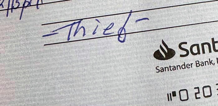 Boss Wrote "Thief" On My Check