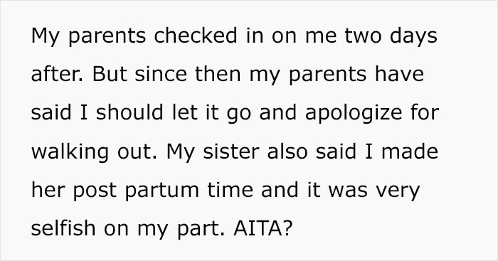 “AITA For Leaving The Hospital After My Sister Gave Birth And Announced The Name Of Her Baby?”