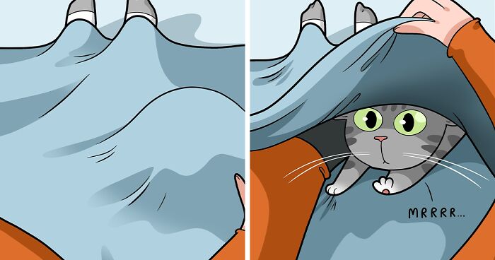 53 Humorous Comics Exposing Life's Quirks With A Cat By Lingvistov (New Pics)