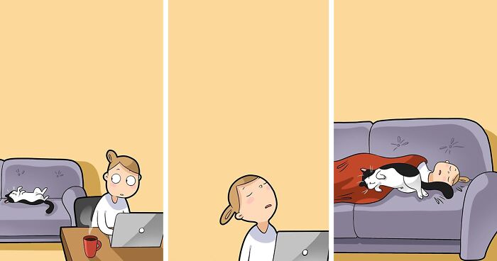 Artist Illustrates 53 New Comics On The Ups And Downs Of Cat Life