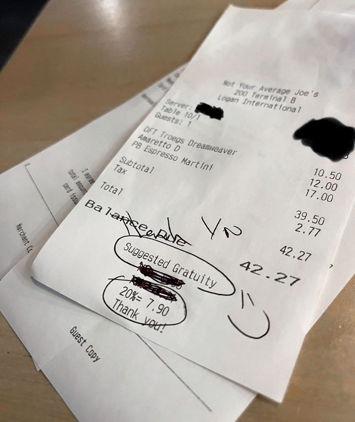 There Was An Attempt To Get A 20% Tip