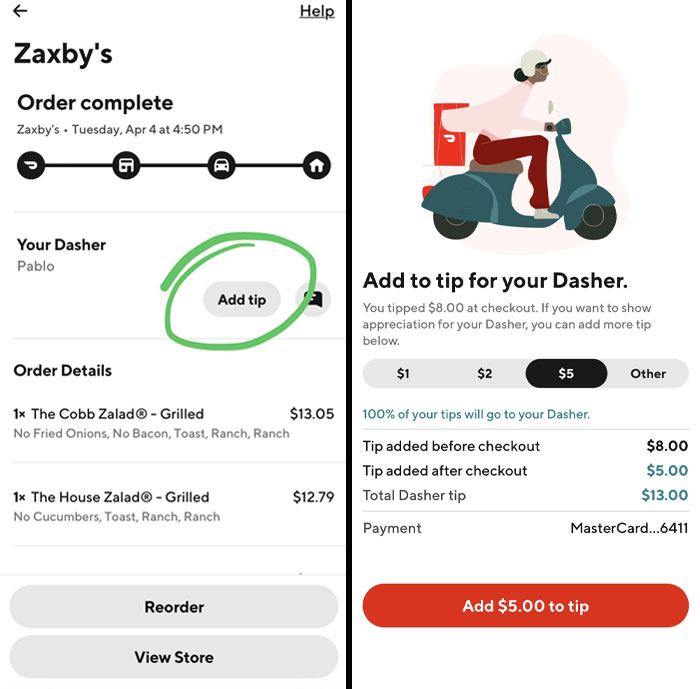 DoorDash Made Me Think I’d Forgotten To Tip. They Actually Just Wanted Me To Leave A Second Tip