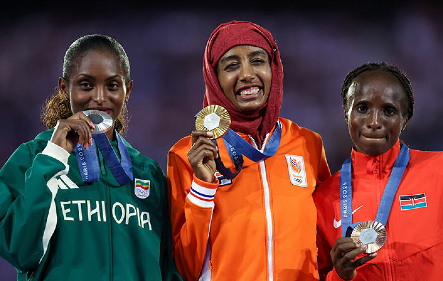 The Netherlands’ Sifan Hassan Shatters Records And Challenges France's Hijab Ban At The Paris Olympics Closing Ceremony