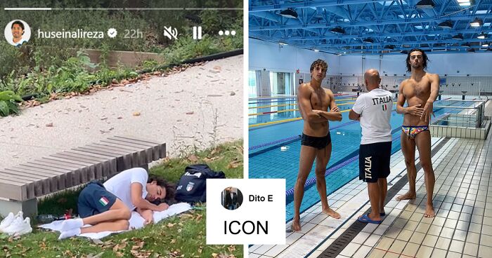 Swimmer Thomas Ceccon Spotted Sleeping In Park After Athletes Complain About Olympic Village