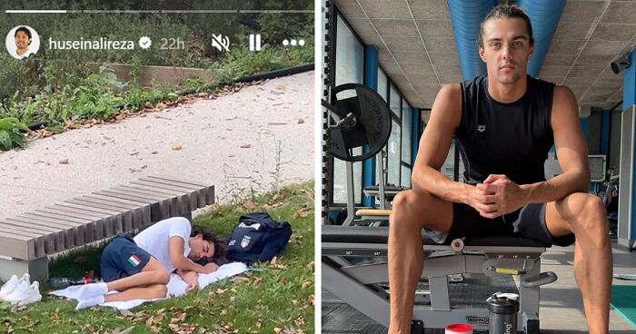 Thomas Ceccon Sleeps Outside In Park After Winning Gold Amid Olympic Village Controversy