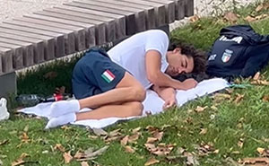 “Inexcusable”: Viral Swimmer Spotted Sleeping In Park Amid Olympic Village Controversy